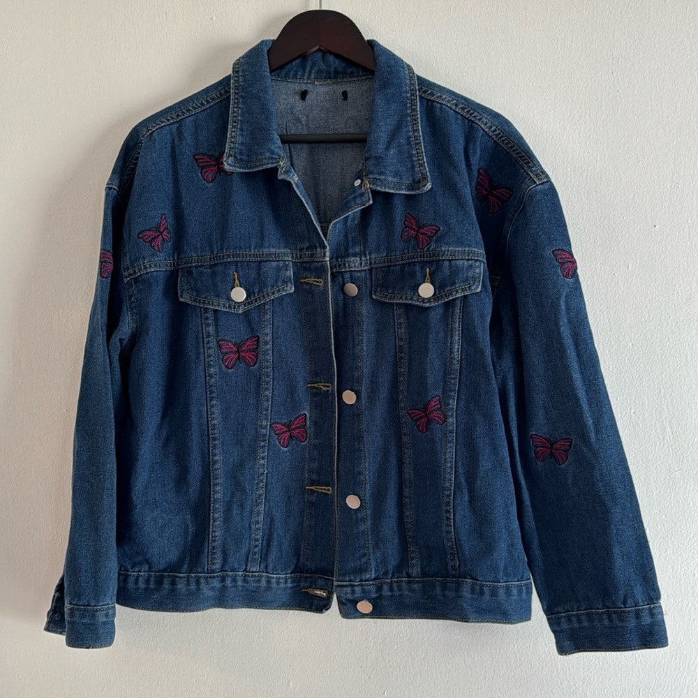 Butterfly Jean Jacket Y2K, no size